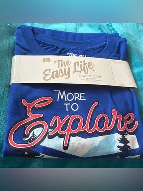 The Easy Life Men’s Graphic Tee Large NEW Explore 100% Cotton